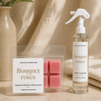 Duo Bouquet de Roses : Spray Textile + Fondant Parfumé Rose