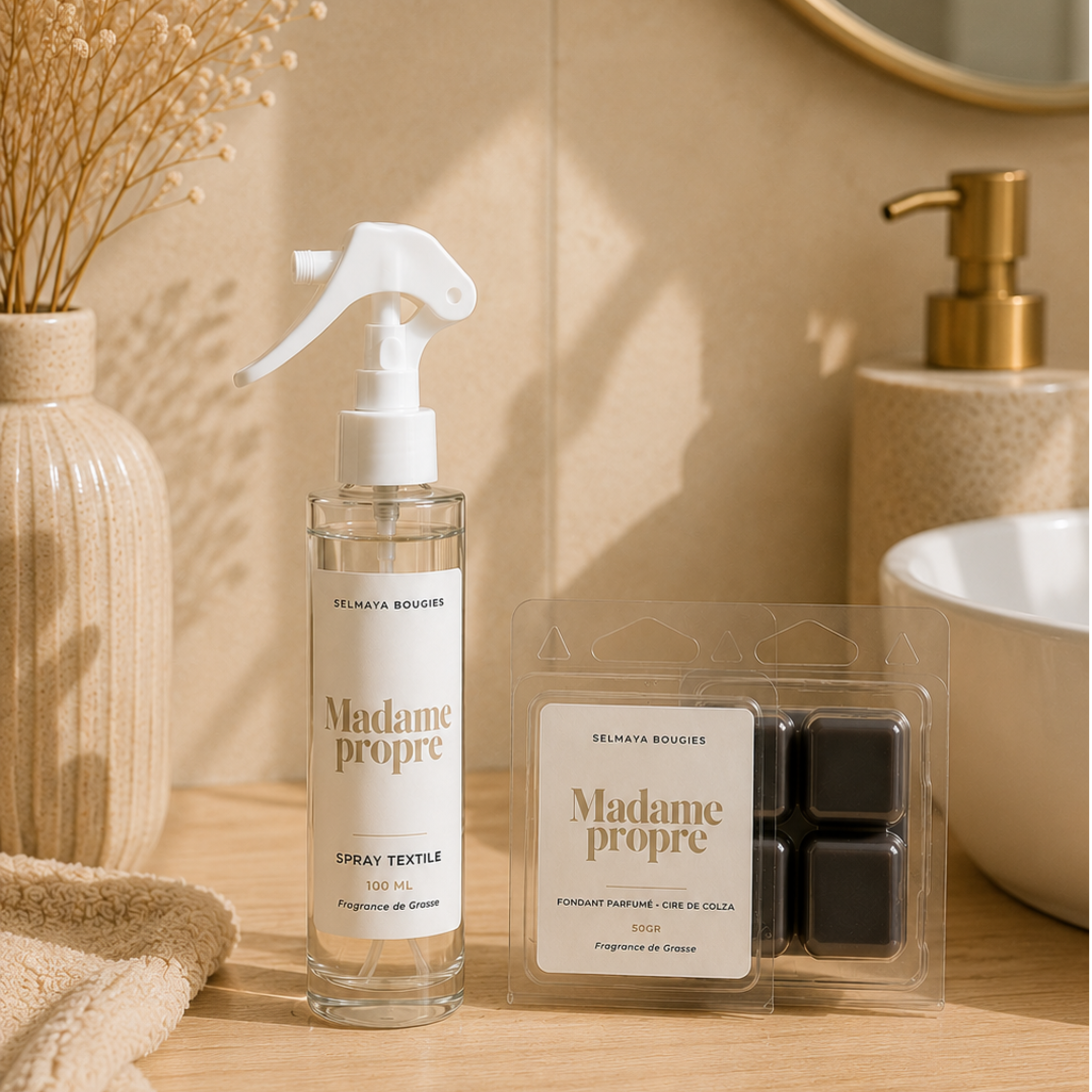 Duo Madame propre - Spray textile + fondant parfumé