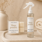 Duo Musc Poudré : Spray Textile + Fondant Parfumé Musqué
