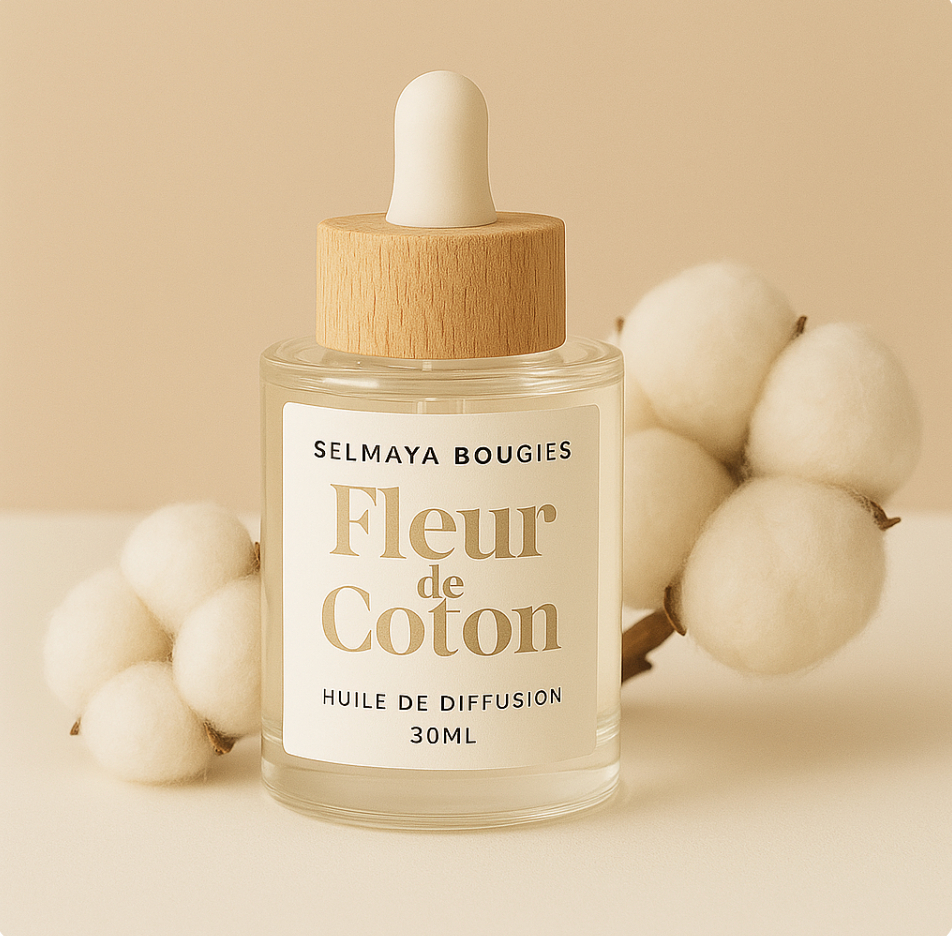 Huile de diffusion Fleur de Coton | Parfum d'ambiance frais