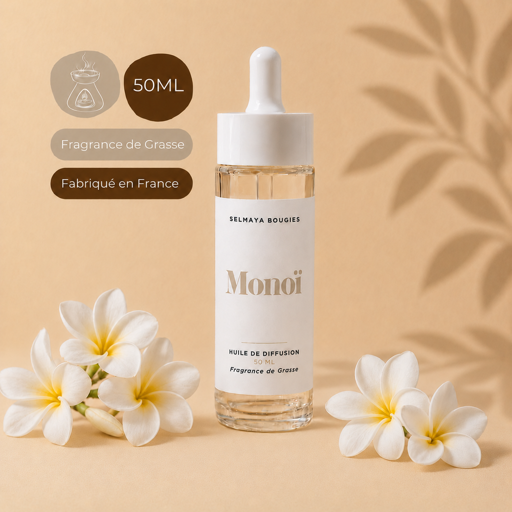 Huile de diffusion Monoï | Parfum d'ambiance tropical