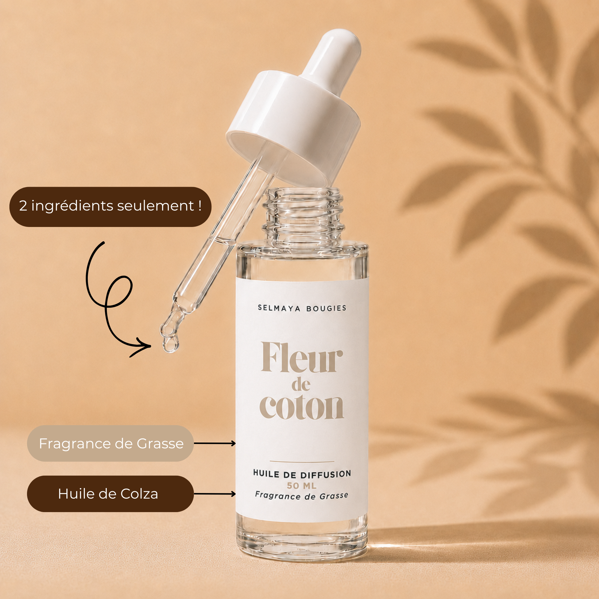 Huile de diffusion Fleur de Coton | Parfum d'ambiance frais