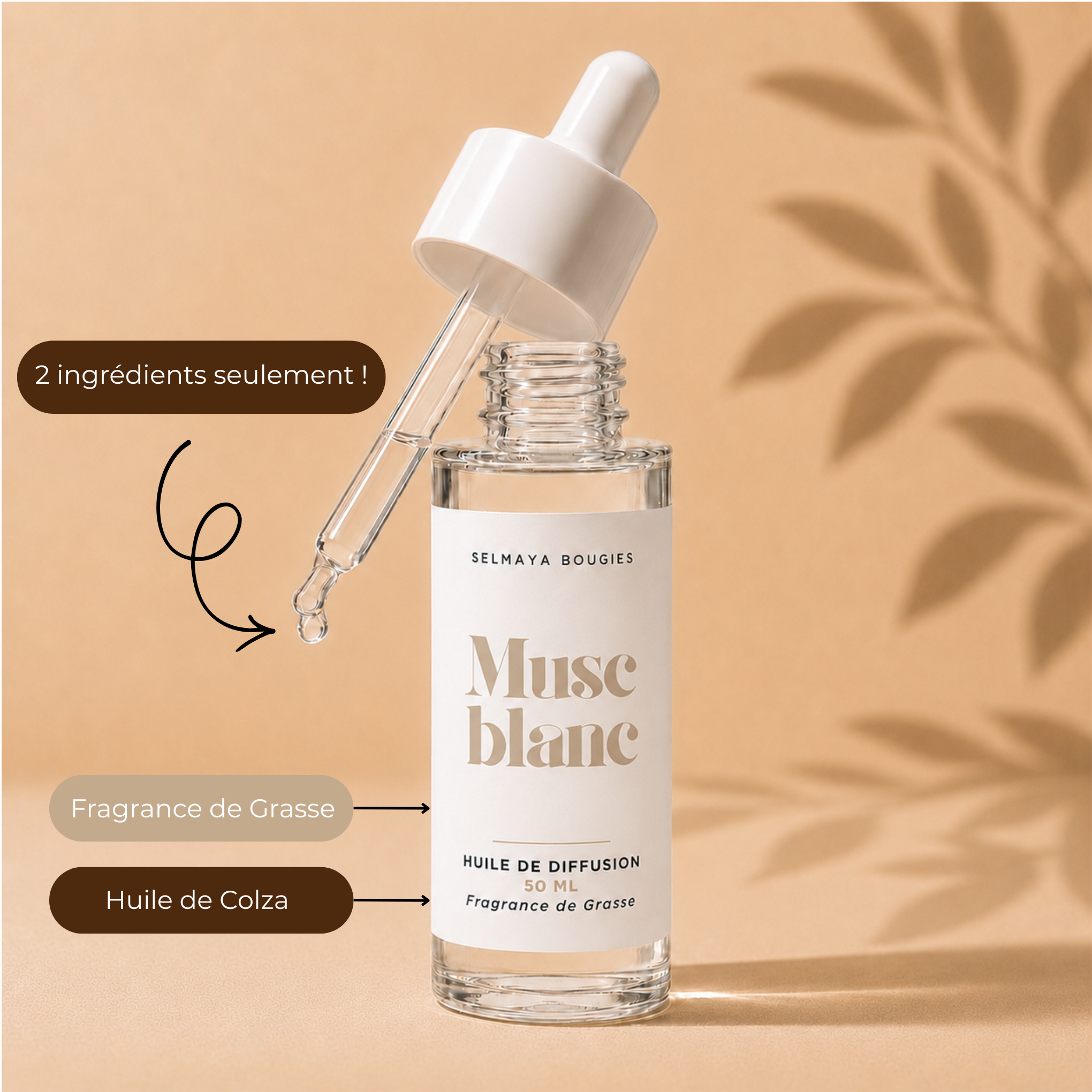 Huile de diffusion Musc Blanc | Parfum d'ambiance doux