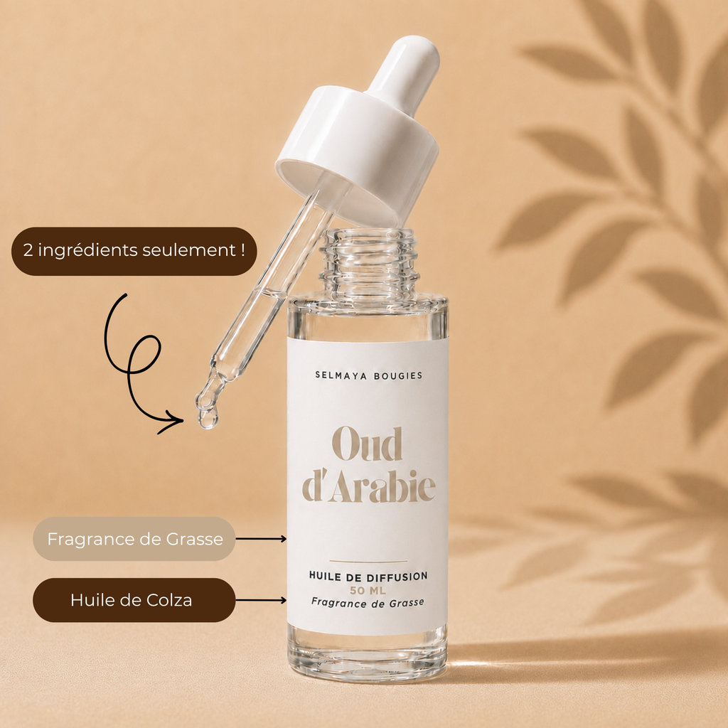 Huile de diffusion Oud d'Arabie | Parfum d'ambiance boisé