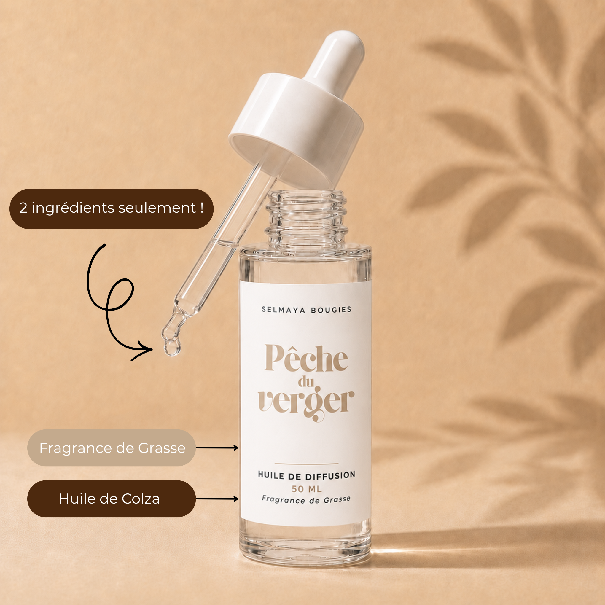 Huile de diffusion Pêche du Verger | Parfum d'ambiance fruité