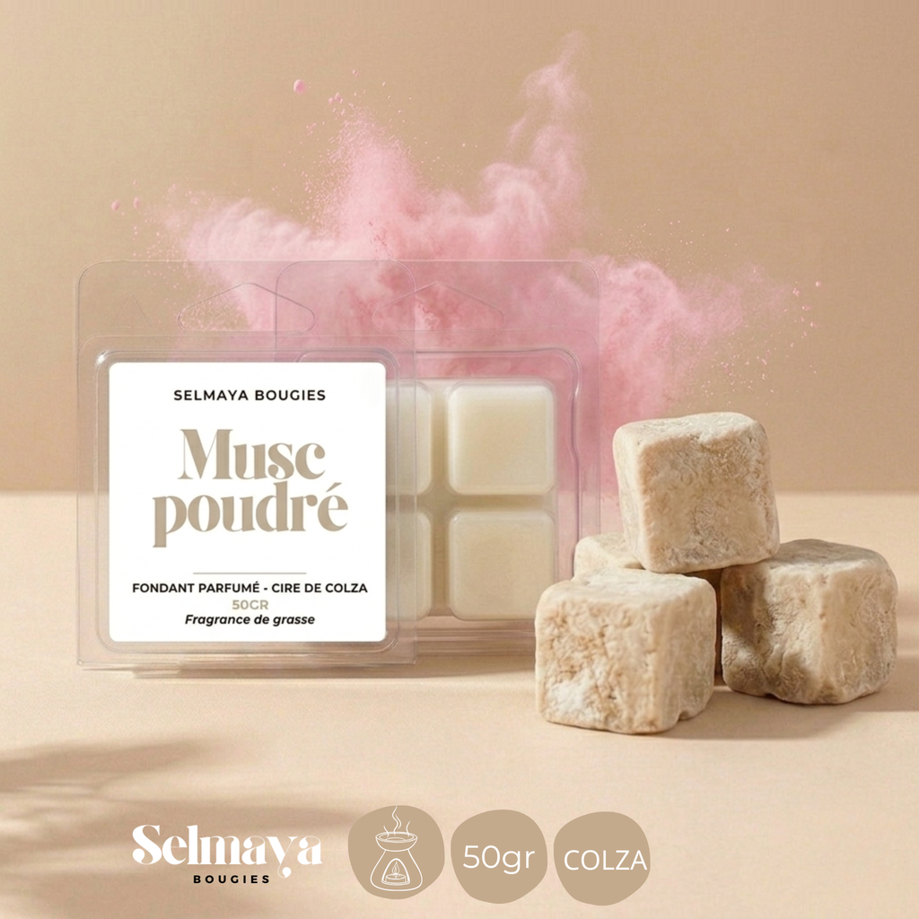 Musc Poudré - fondant parfumé, fabriqué en France