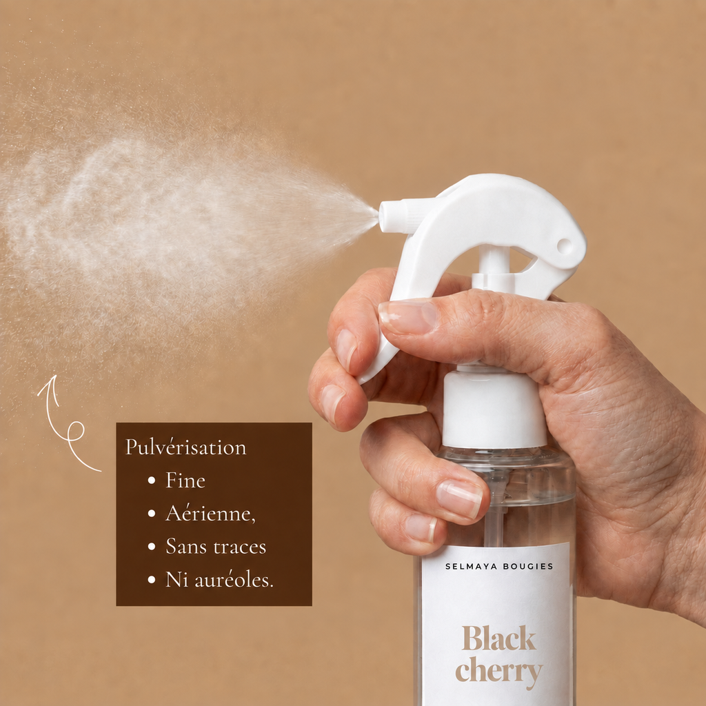 Spray textile Black cherry 100 ml | Selmaya Bougies