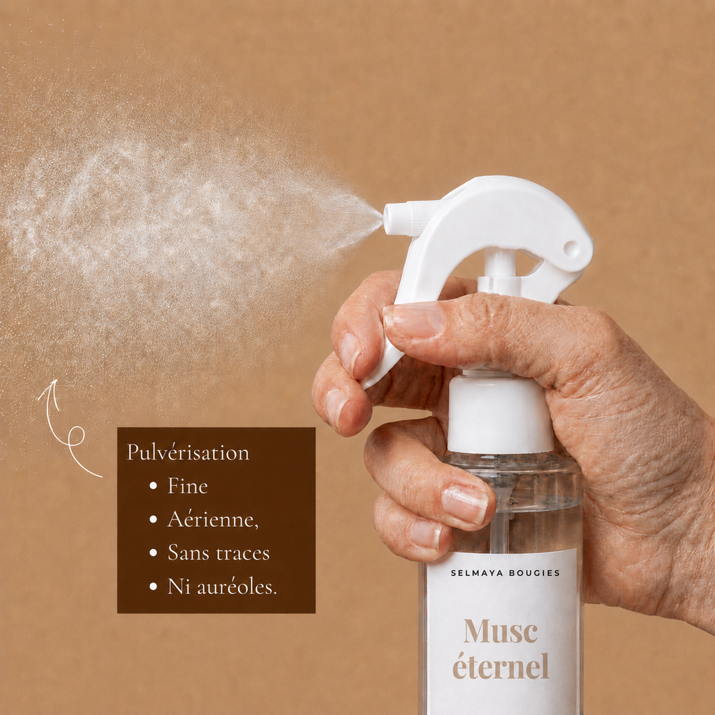 Spray textile Musc Éternel | Parfum linge de maison envoûtant