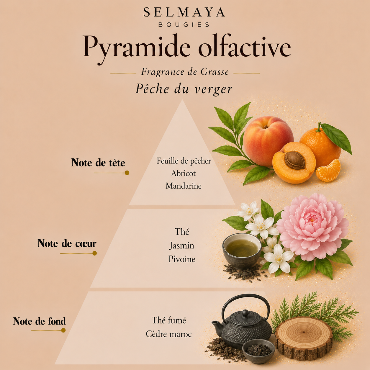 Pêche du verger 50gr - Fondant parfumé