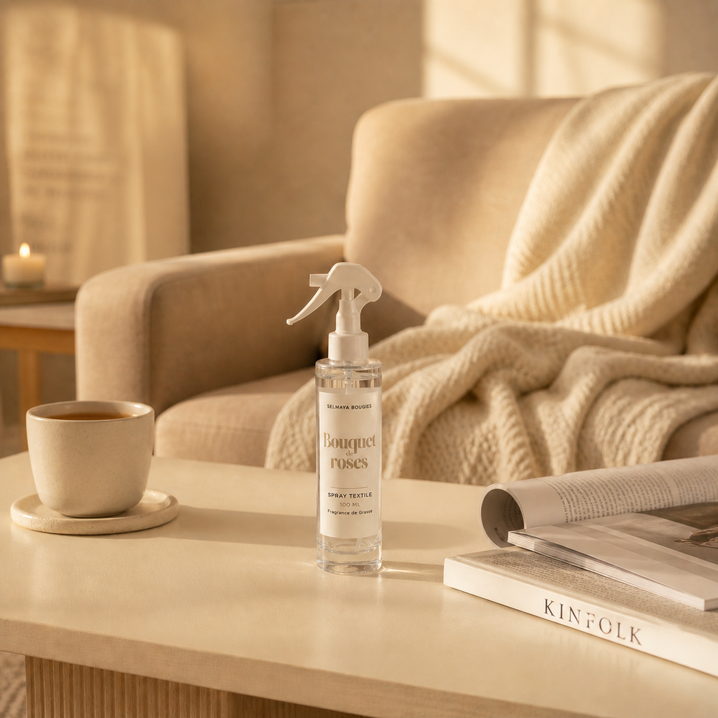 spray parfumé d'intérieur pour le linge
