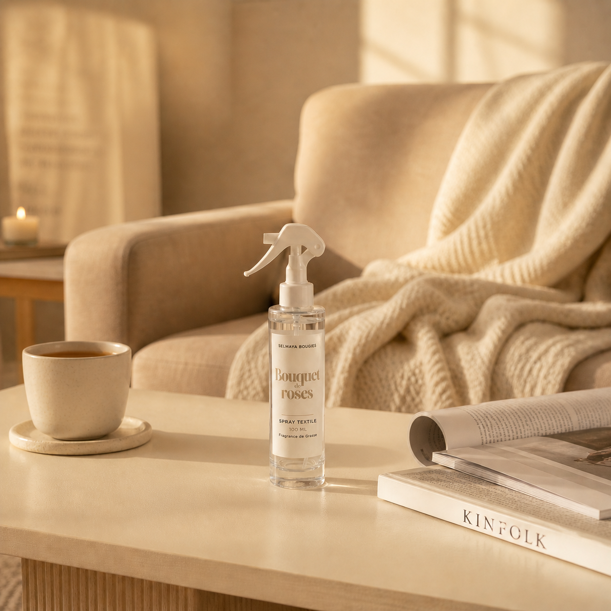 spray parfumé d'intérieur pour le linge
