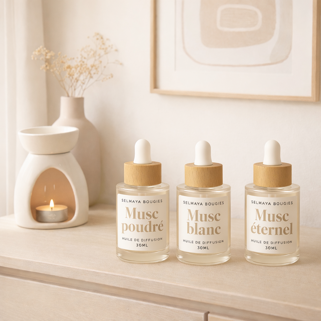 Trio Musqué – Huiles de diffusion au musc 30 ml
