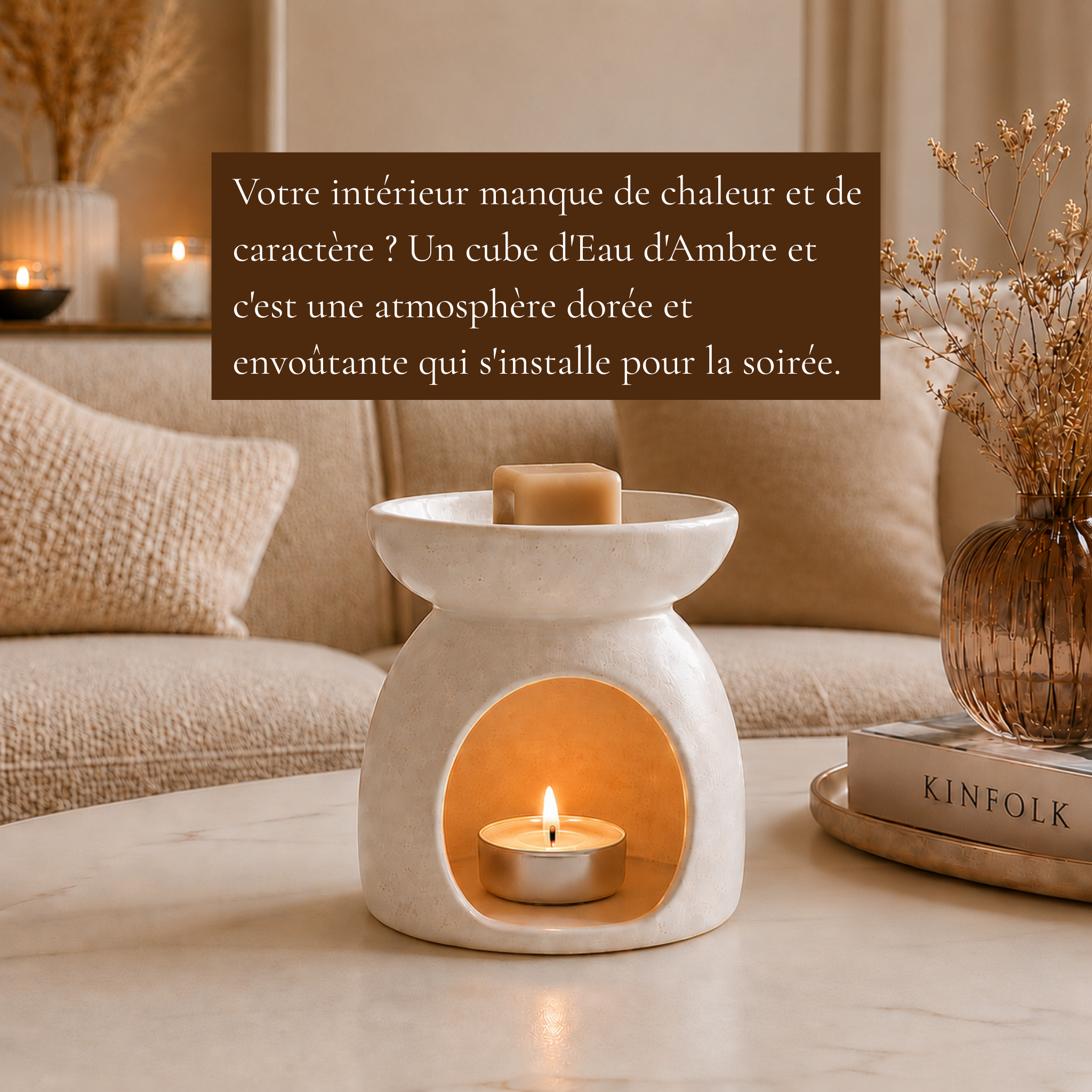 Eau d'Ambre 50gr - Fondant parfumé qui diffuse une odeur d'Ambre