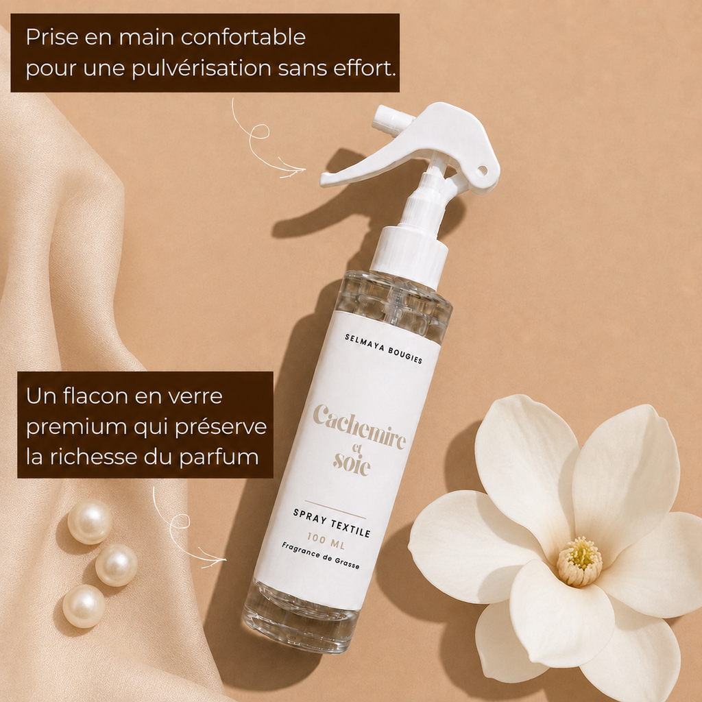 Duo Cachemire et Soie : Spray Textile + Fondant Parfumé Boisé