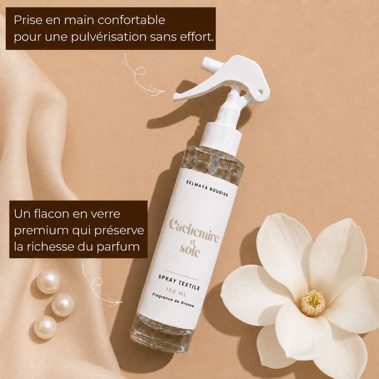 Duo Cachemire et Soie : Spray Textile + Fondant Parfumé Boisé