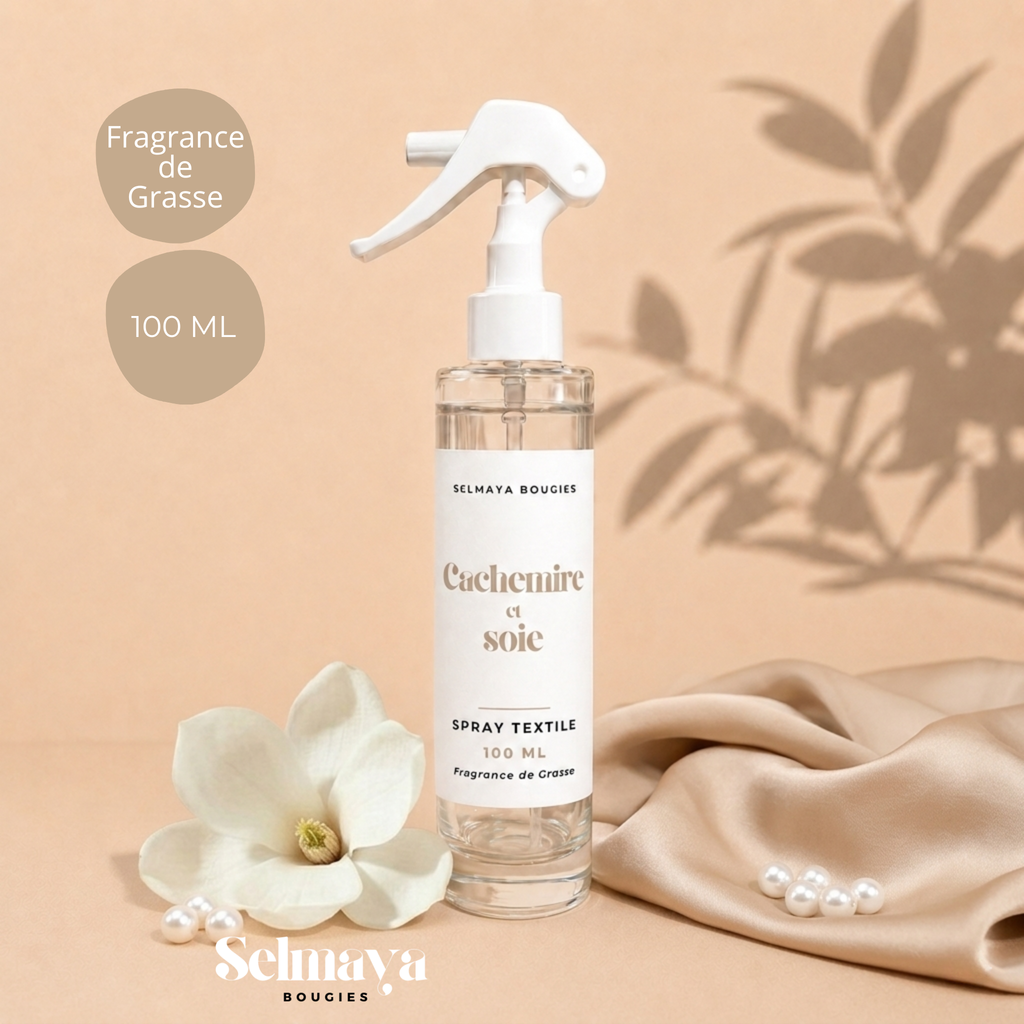 Spray textile Cachemire et soie 100 ml | Selmaya Bougies