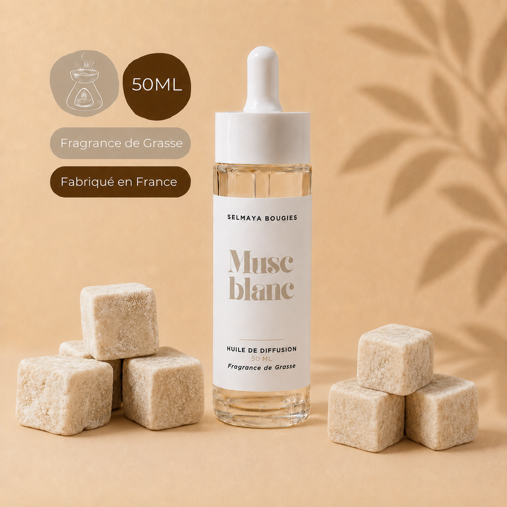 Huile de diffusion Musc Blanc | Parfum d'ambiance doux