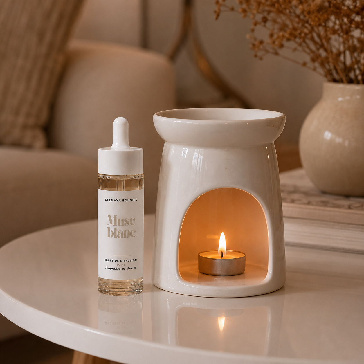 Huile de diffusion Musc Blanc | Parfum d'ambiance doux