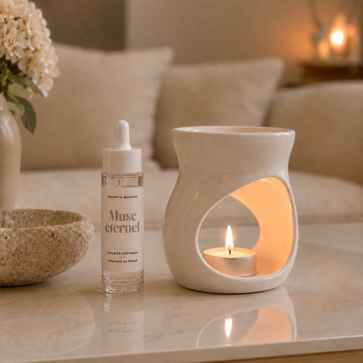 Huile de diffusion Musc Éternel | Parfum d'ambiance envoûtant