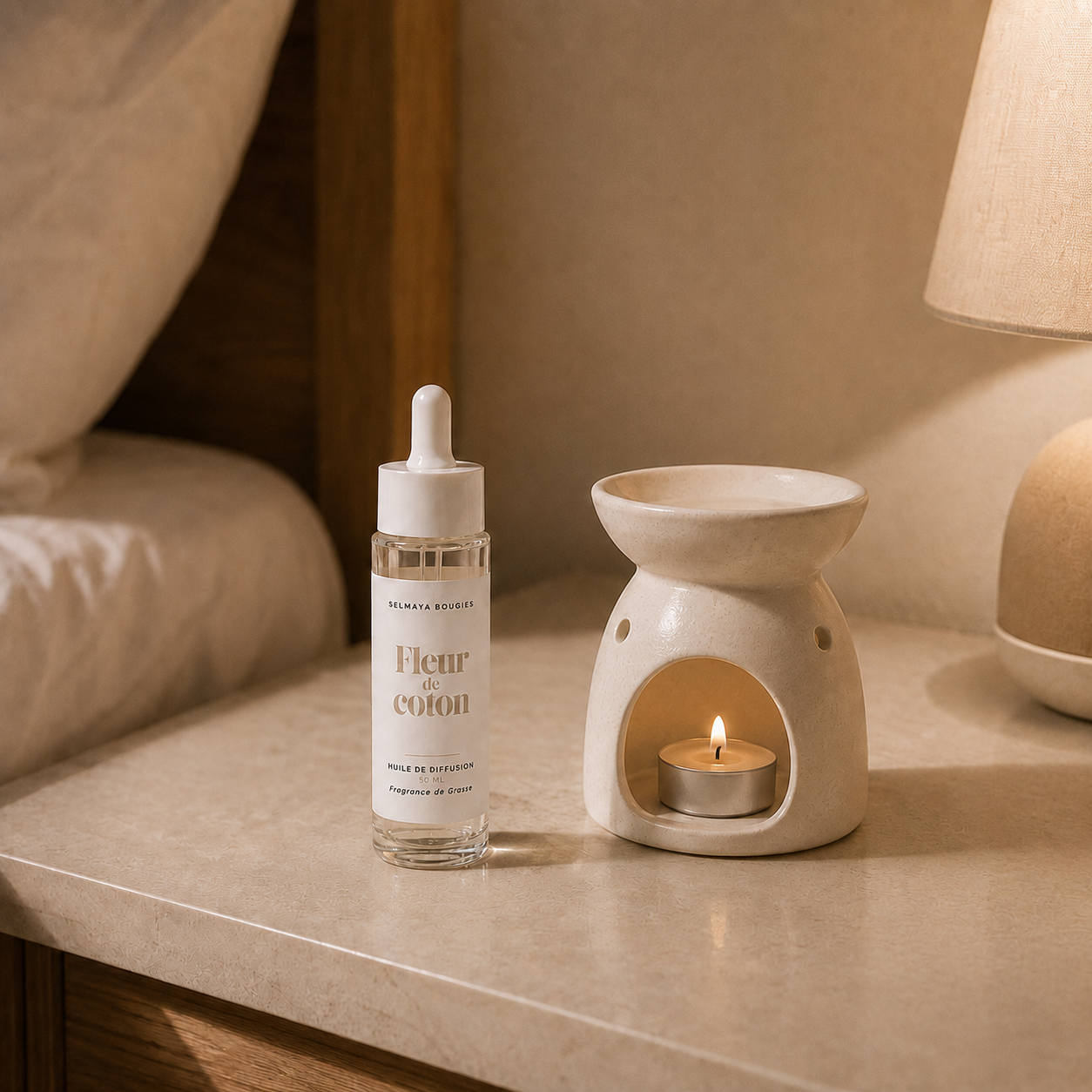 Huile de diffusion Fleur de Coton | Parfum d'ambiance frais