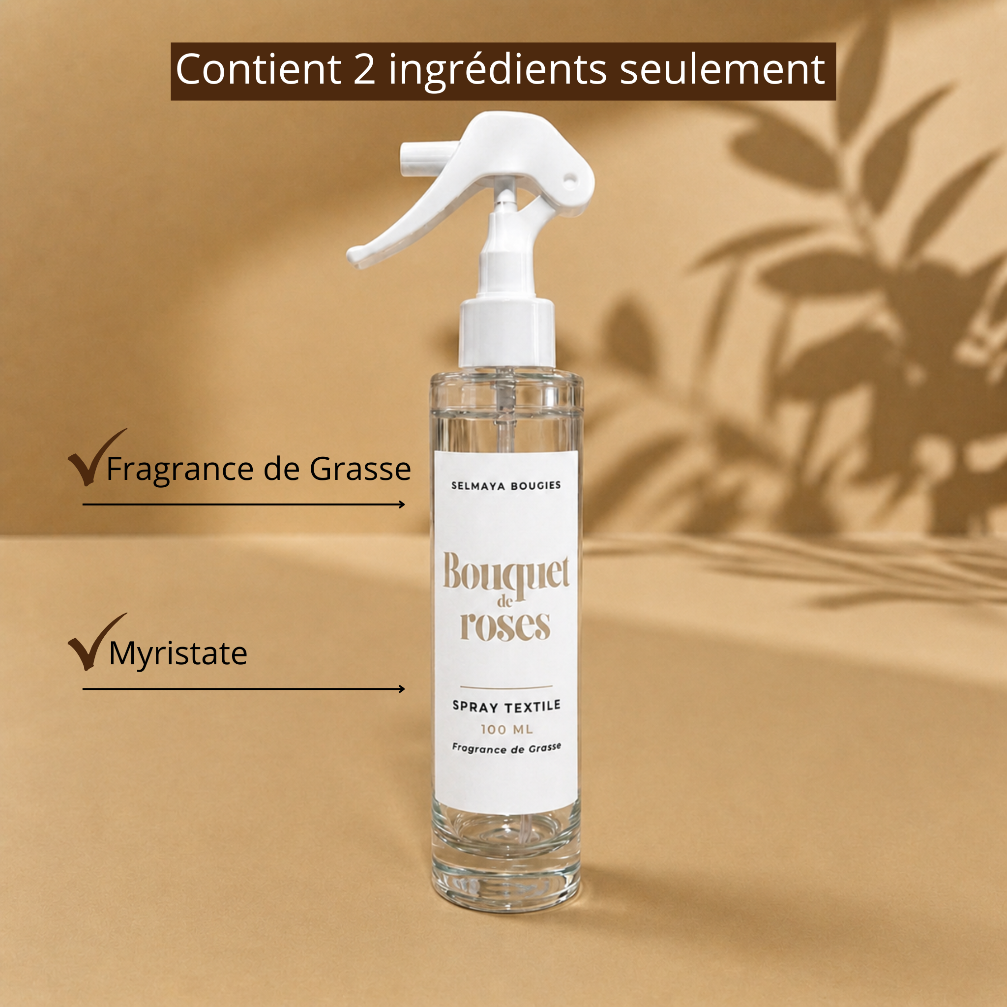 Spray textile Bouquet de Roses | Parfum linge de maison floral