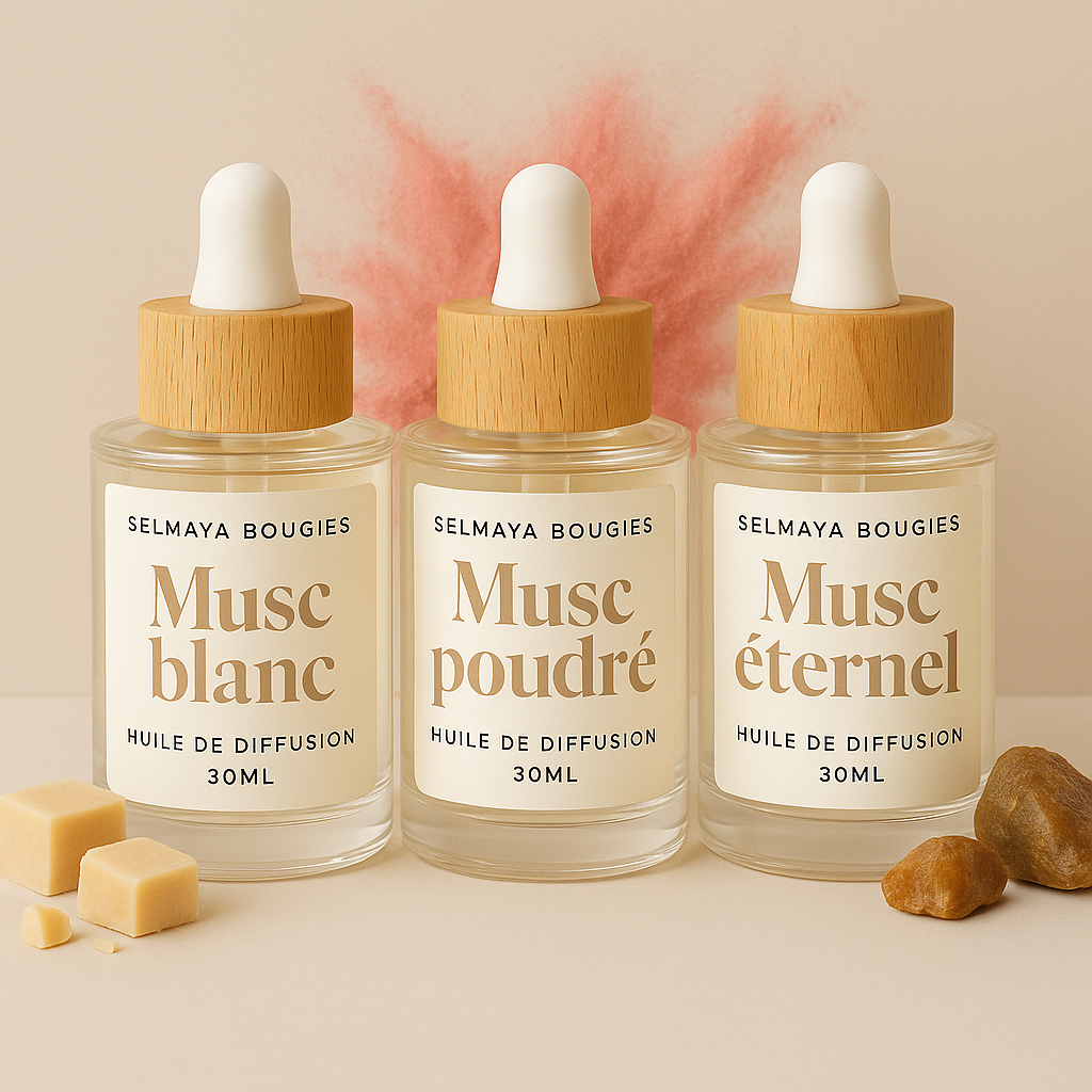 Trio Musqué – Huiles de diffusion au musc 30 ml