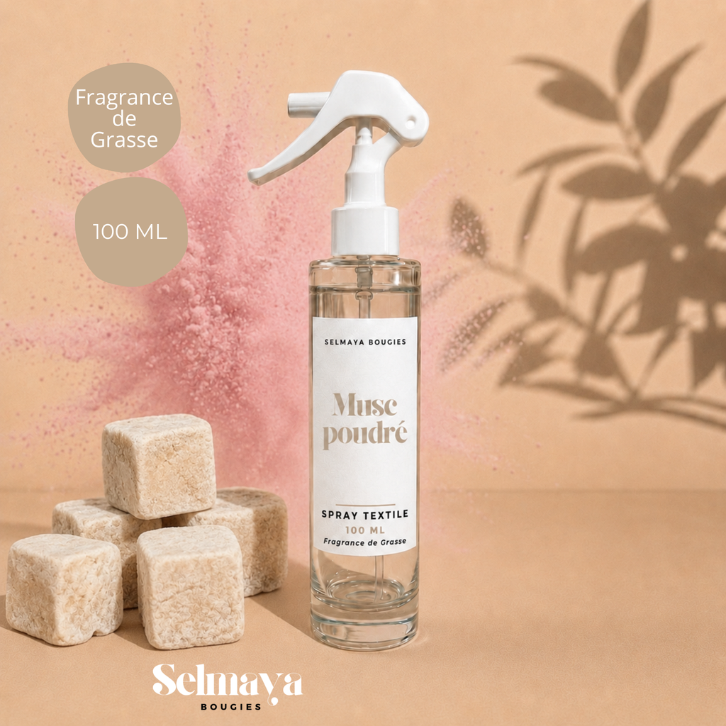 Spray textile Musc Poudré | Parfum linge de maison raffiné