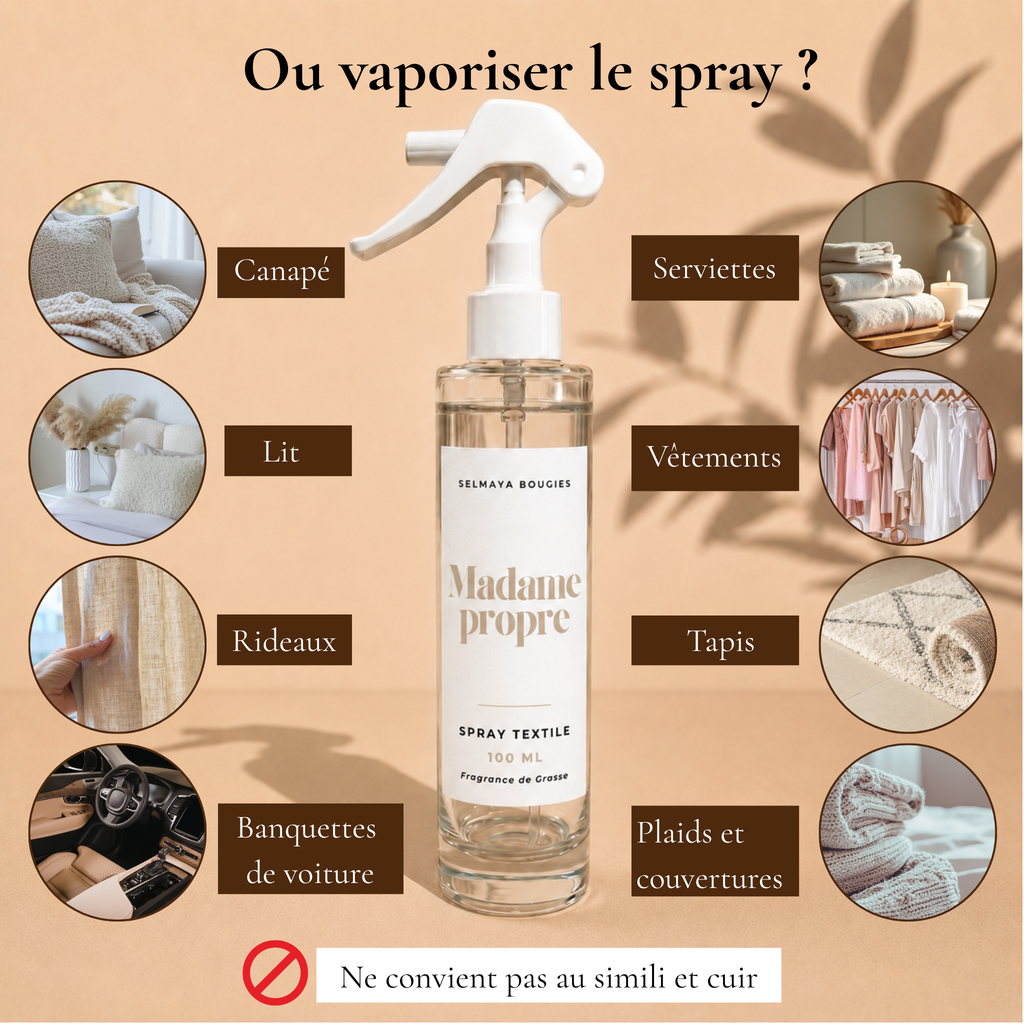 Duo Madame propre - Spray textile + fondant parfumé