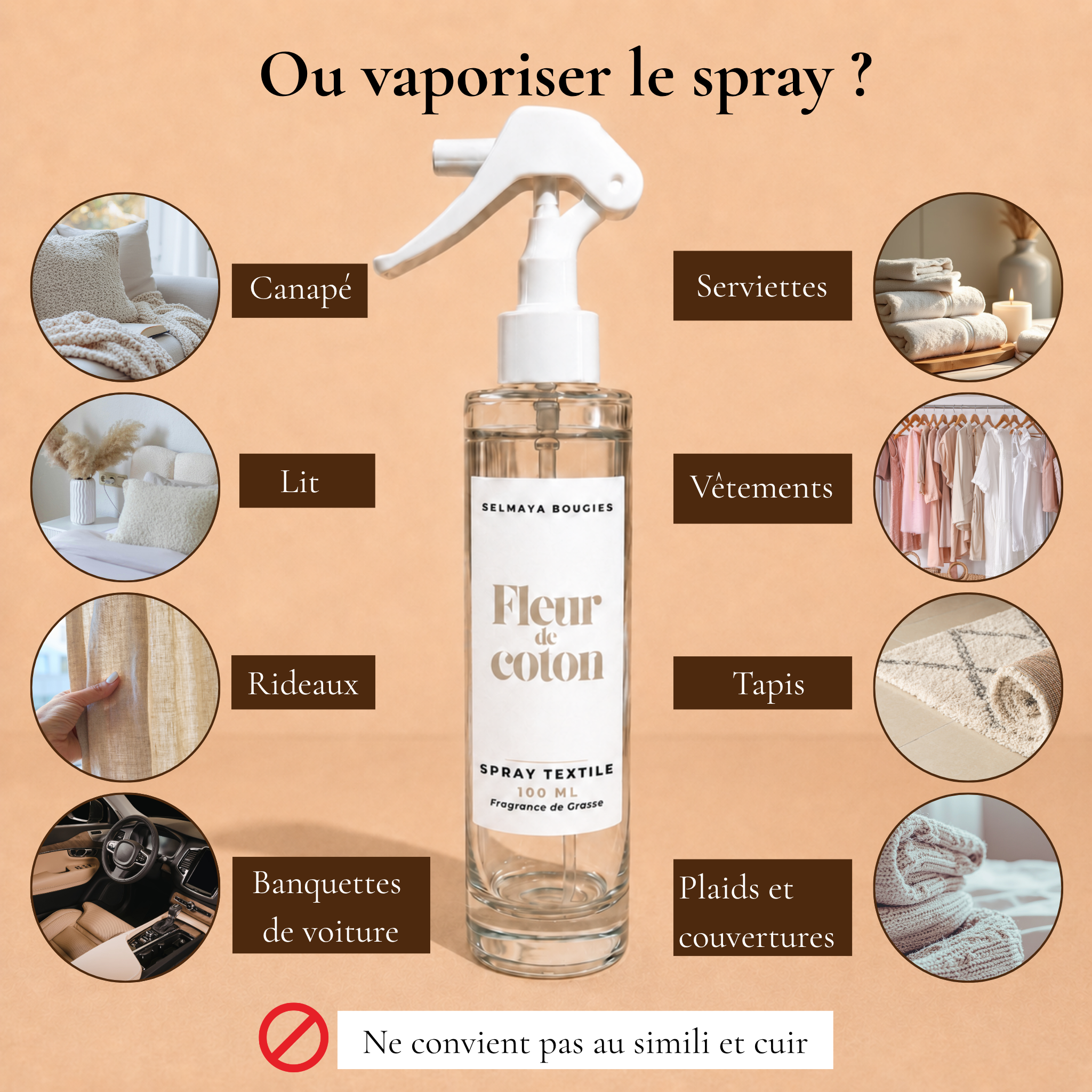 Spray textile Fleur de Coton | Parfum linge de maison